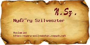 Nyáry Szilveszter névjegykártya